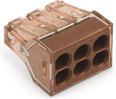Laidų jungės Wago 773-606, 6 x 1,5-4 mm², 5 vnt.