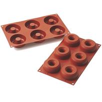 SILIKOMART silikoninė kepimo forma "Donuts", 6 x 98 ml (viso: 588 ml)