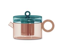 WD LIFESTYLE stiklinis arbatinukas su sieteliu, 800 ml