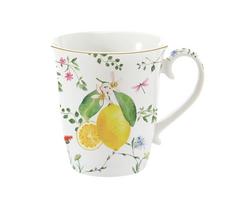 EASY LIFE porcelianinis puodelis "Fleurs et citrons", 275 ml