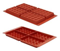 SILIKOMART silikoninė kepimo forma vafliams "Waffel Classic SF155", 4 x 137 ml (viso: 548 ml)