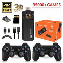 X8 pro belaidė vaizdo žaidimų konsolė, integruota 35 000+ klasikinių žaidimų, 4K HDMI TV išvestis, dvigubas 2.4G belaidis valdiklis, 64G nostalgiška žaidimų lazda 64G