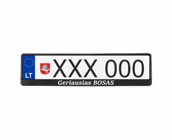 Juodi numerių rėmeliai - Geriausias Bosas
