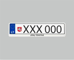 Baltas su jūsų tekstu/logotipu