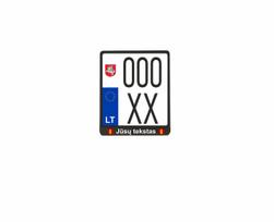 Motociklams - su pasirinktu tekstu ir dvigubais kryžiais