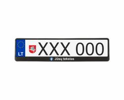 Rėmelis numeriui su Facebook logo ir jūsų tekstu