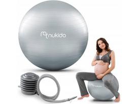 Kamuolys nėščiosioms Nukido, 65 cm, pilkas