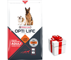 VERSELE-LAGA Opti Life Adult Digestion Medium&Maxi 12,5kg + STAIGMENA ŠUNUI