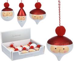 Eglutės žaisliukas SANTA HEAD, 8 cm