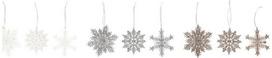 Kalėdinė pakabinamam dekoracija SNOWFLAKE, įv.rūšys, 10 cm
