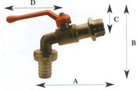 Sodo čiaupas TDM Brass, 3/4″