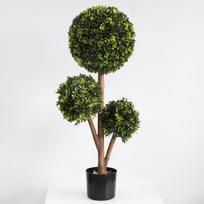 Trijų buksmedžio rutulių topiarinis medis 90cm
