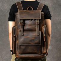 Vintage Crazy Horse natūralios odos kuprinė vyrams odinė kuprinė Laipiojimo kuprinė vyriška didelė žygio kuprinė M814 Mochila 16 inches