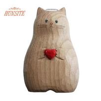 Rankų darbo medinė kačių vaza, dervos dirbinių stalo centras Wooden Color