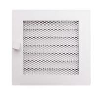 Židinio grotelės HEARTH 170x170mm, (baltos su žaliuzėmis)