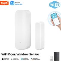 Tuya Wifi durų jutiklis lango įėjimo jutiklis, apsauga nuo įsilaužimo durų jutiklis, signalizacija Smart Life magnetinių durų jutiklis Alexa Google Home 19JWT balta
