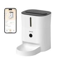 Išmanus maisto dozatorius Sponge Pet Feeder Smart Camera, baltas