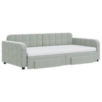 Sofa-lova vidaXL, 100x200 cm, pilka