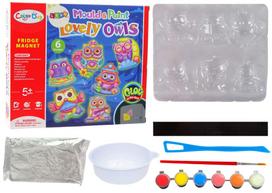 Kūrybinis rinkinys "Lovely Owls" magnetukams iš gipso gaminti