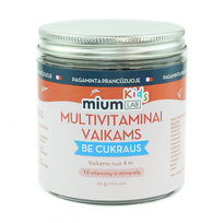 MIUM LAB maisto papildas MULTIVITAMINAI VAIKAMS. Nuo 4 metų! 42 guminukai.
