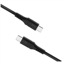Fixed Liquid Silicone Cable USB-C/USB-C, 1.2m, 60W  FIXDLS-CC12-BK