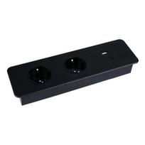 Ilgiklis Design Light TAOBOX 2x Schuko lizdai 1x USB, 1x USB-C montuojamas balde 1.5m juodas