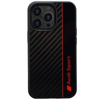 Audi Carbon Fiber Stripe iPhone 13 Pro Max 6.7" black hard case AUS-TPUPCIP13PM-R8/D1-BK