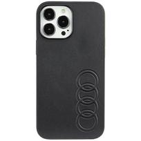 Audi Synthetic Leather iPhone 13 Pro Max 6.7" black hard case AU-TPUPCIP13PM-TT/D1-BK