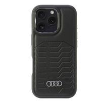 Audi Synthetic Leather MagSafe iPhone 16 Pro 6.3" Black Hard Case AU-TPUPCMIP16P-GT/D3-BK