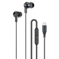 AWEI PC-25T USB-C stereo headphones, black/black