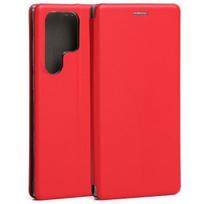 Beline Magnetic Book Case for Samsung S23 Ultra S918, Red/Red