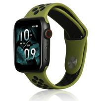 Beline Apple Watch Sport silicone strap, 42/44/45/49mm, green/black