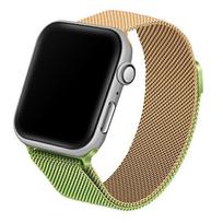 Beline Apple Watch Steel Link Bracelet, 42/44/45/49mm, Green/Gold
