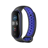 Beline Strap Design for Mi Band 7/6/5, black-blue / black-blue
