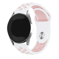Beline 20mm Sport Silicone Watch Strap, white/pink, boxed