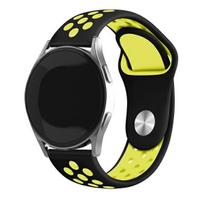 Beline 20mm Sport Silicone Watch Strap, Black/Yellow, Boxed