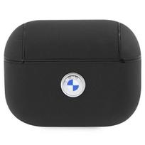 BMW BMAP2SSLBK AirPods Pro 2 (2022/2023) cover, black, genuine leather with silver logo