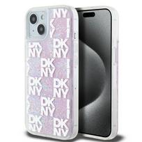 DKNY DKHCP15SLCPEPP iPhone 15 / 14 / 13 6.1" pink hard case Liquid Glitter Multilogo