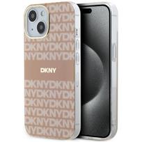 DKNY DKHMP15SHRHSEP iPhone 15 / 14 / 13 6.1" pink hard case IML Mono  AND  Stripe MagSafe