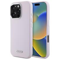 DKNY DKHMP16LSMCHLP iPhone 16 Pro 6.3" pink hard case with Liquid Silicone and Small Metal MagSafe Logo