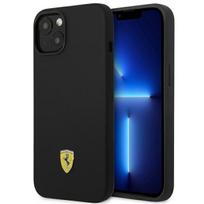 FERRARI FEHCP14MSIBBK iPhone 14 Plus / 15 Plus 6.7" black hard case with silicone and metal logo