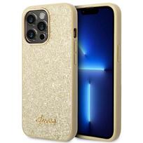 GUESS GUHCP14LHGGSHD iPhone 14 Pro 6.1" gold hard case with glitter script