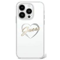 GUESS GUHCP16LHCHGSPT iPhone 16 Pro 6.3" Clear/Clear Hard Case with IML Heart Design
