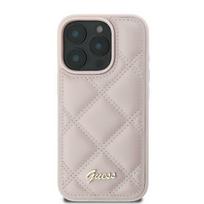 GUESS GUHCP16SPSQSQSP iPhone 16 6.1" pink hardcase with quilted metal logo