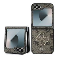 GUESS GUHCZF64GMGBR Z Flip6 F741 brown Leather 4G Metal Logo