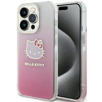 Hello Kitty HKHCP15LHDGKEP iPhone 15 Pro 6.1" pink hard case with IML Gradient Electrop Kitty Head design