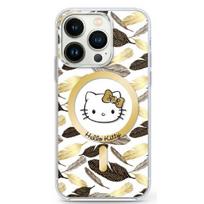 Hello Kitty HKHMP16XHGLEH iPhone 16 Pro Max 6.9" white hard case with IML Golden Leaves MagSafe design