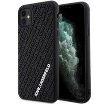 Karl Lagerfeld KLHCN613DMKRLK iPhone 11 / Xr 6.1" black hard case with 3D multi-logo rubber