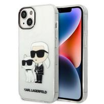 Karl Lagerfeld KLHCP14MHNKCTGT iPhone 14 Plus / 15 Plus 6.7" clear glitter hard case Karl AND Choupette