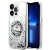 Karl Lagerfeld KLHCP14XLCRSGRS iPhone 14 Pro Max 6.7" silver hardcase Liquid Glitter RSG